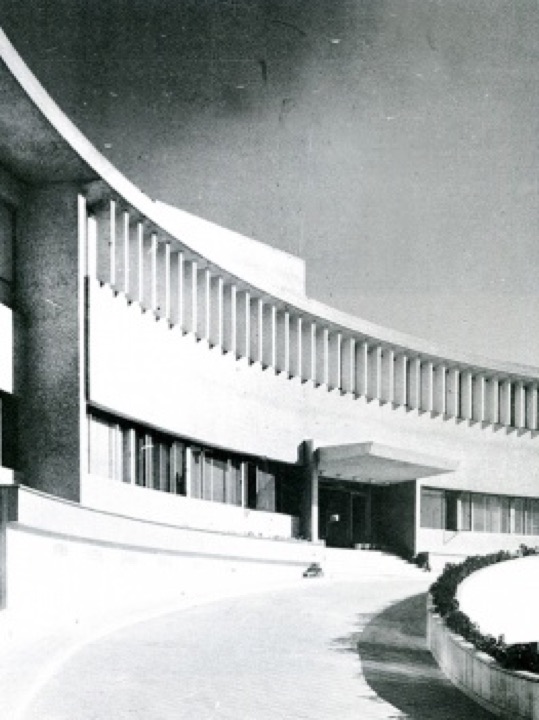 Heliopolis Hospital – View of the entrance. Image: © Ahmed Zeitoun, via the Arab Architecture database