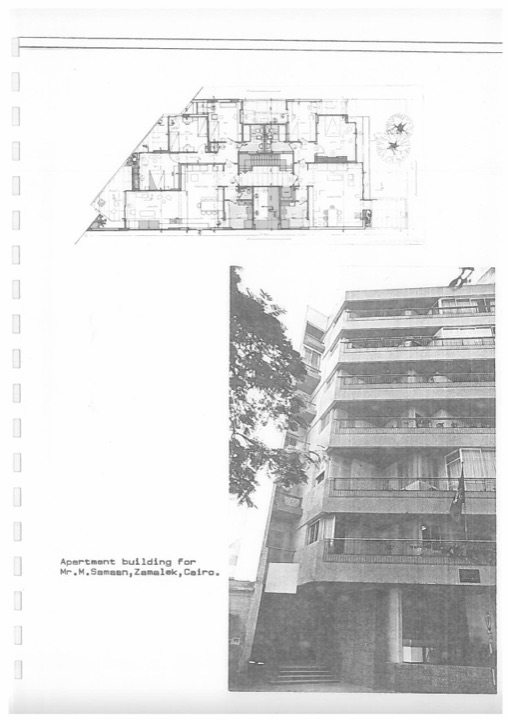 عمارة المهندس مكرم سمعان – الزمالك – من كتاب الأعمال، صفحة ١٦١