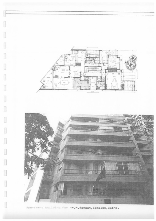 عمارة المهندس مكرم سمعان – الزمالك – من كتاب الأعمال، صفحة ١٦٢